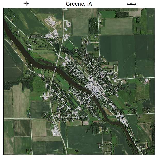 Greene, IA air photo map