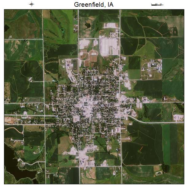 Greenfield, IA air photo map