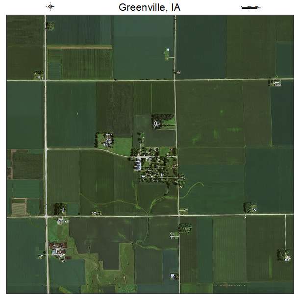 Greenville, IA air photo map
