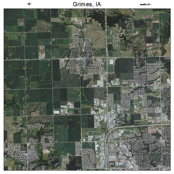 Grimes, IA air photo map