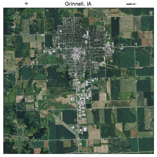 Grinnell, IA air photo map