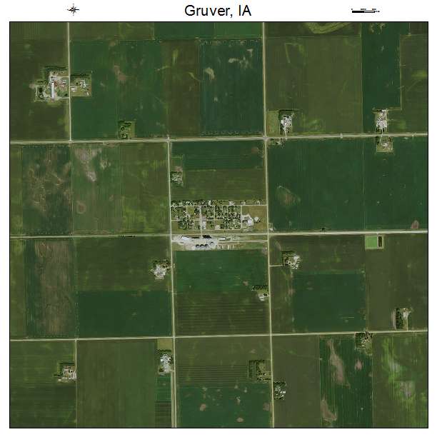 Gruver, IA air photo map