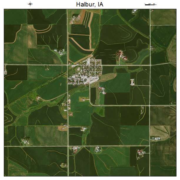 Halbur, IA air photo map
