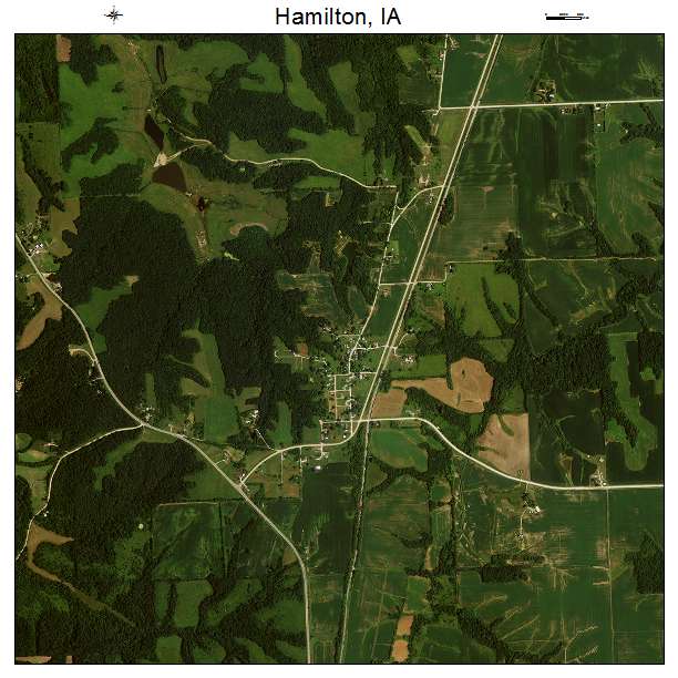 Hamilton, IA air photo map