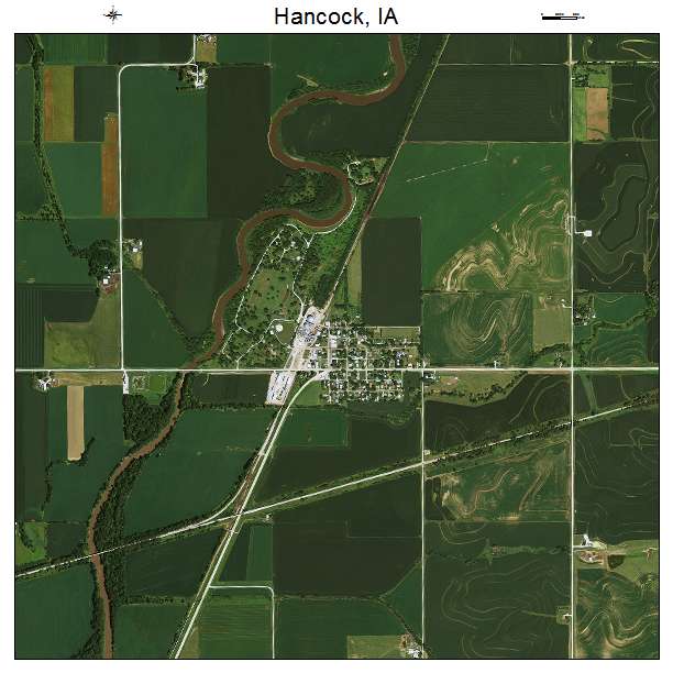 Hancock, IA air photo map