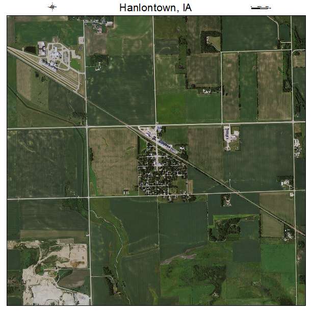 Hanlontown, IA air photo map