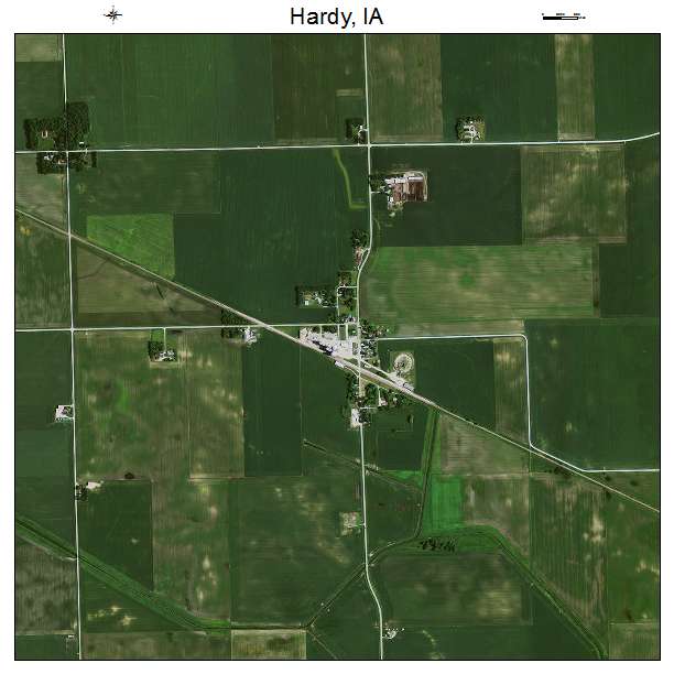 Hardy, IA air photo map