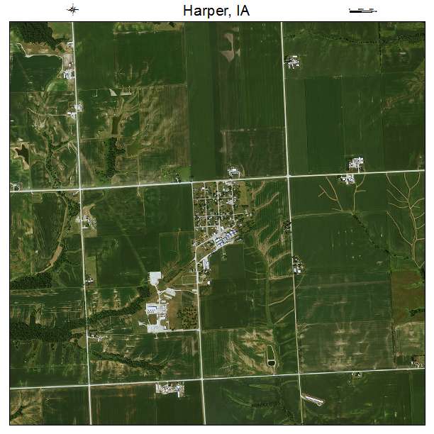 Harper, IA air photo map