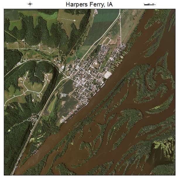 Harpers Ferry, IA air photo map