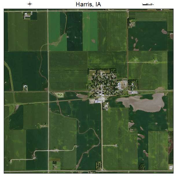 Harris, IA air photo map