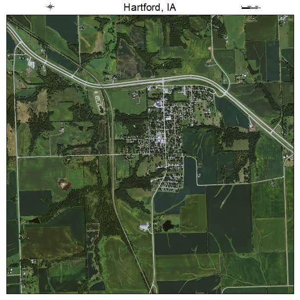 Hartford, IA air photo map