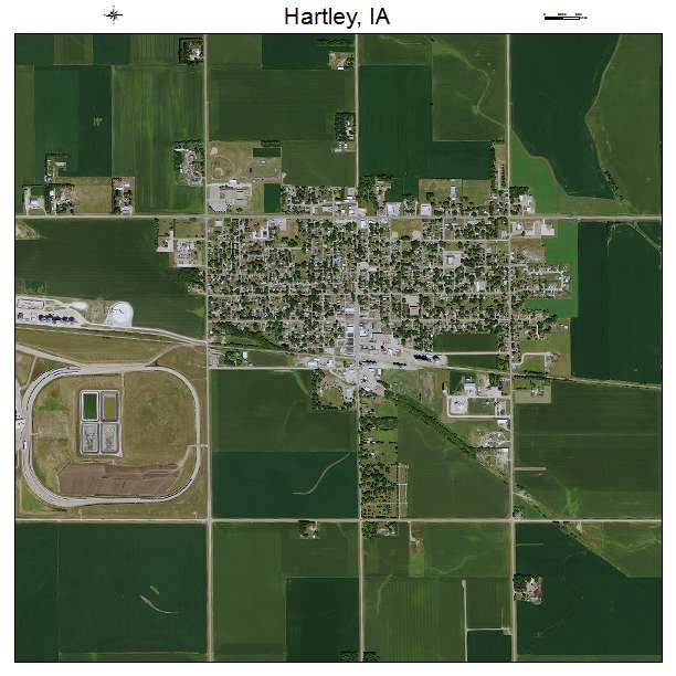Hartley, IA air photo map