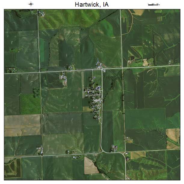 Hartwick, IA air photo map