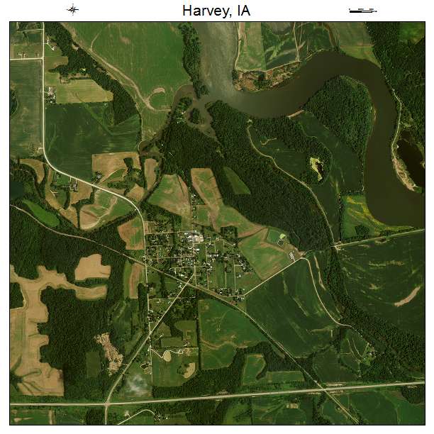 Harvey, IA air photo map