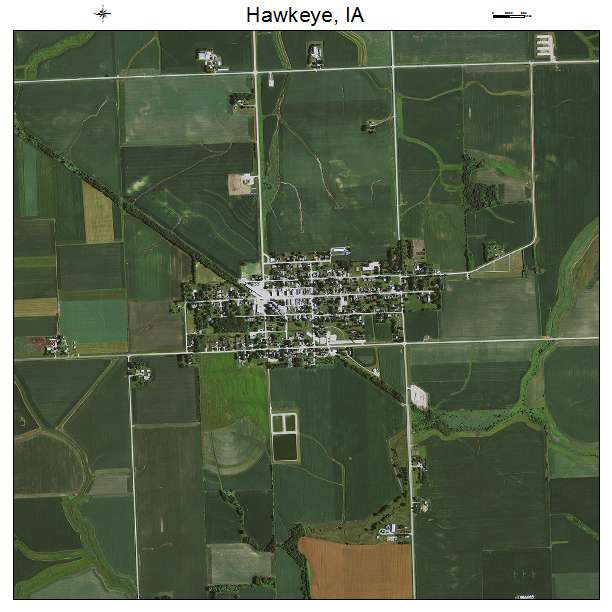 Hawkeye, IA air photo map