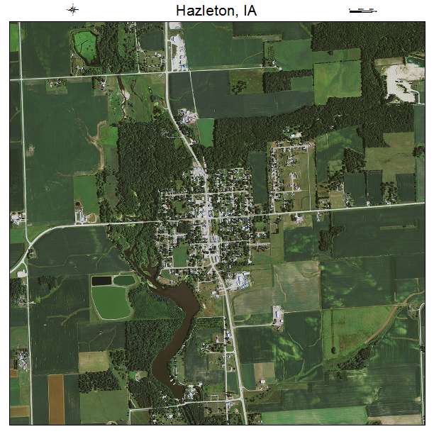 Hazleton, IA air photo map
