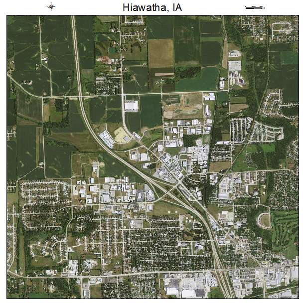 Hiawatha, IA air photo map