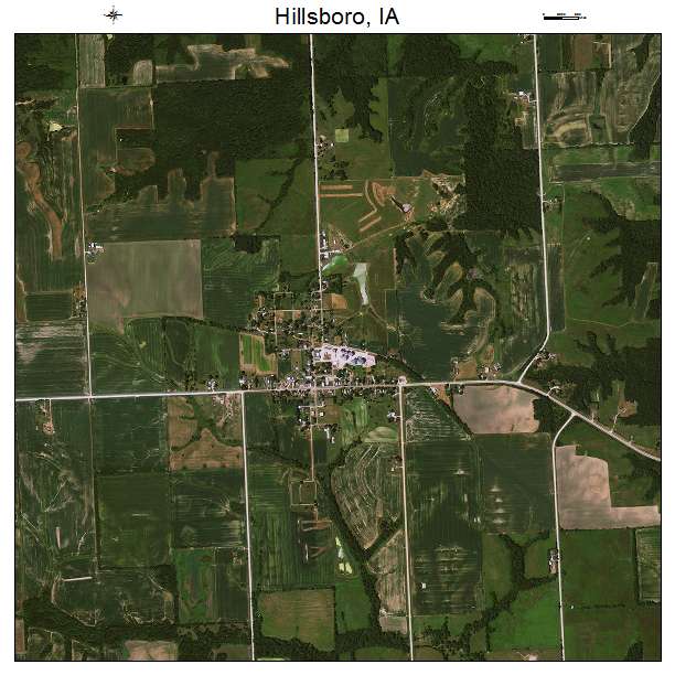 Hillsboro, IA air photo map