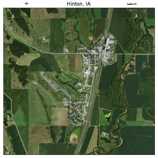 Hinton, IA air photo map