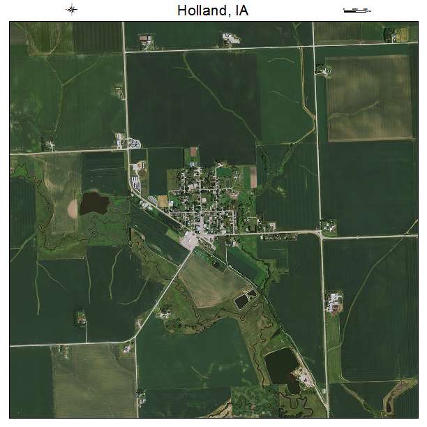 Holland, IA air photo map