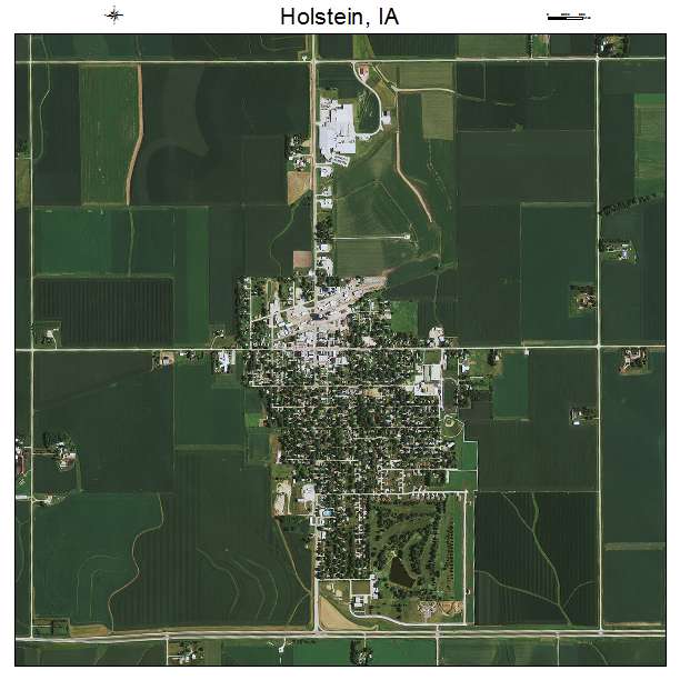 Holstein, IA air photo map