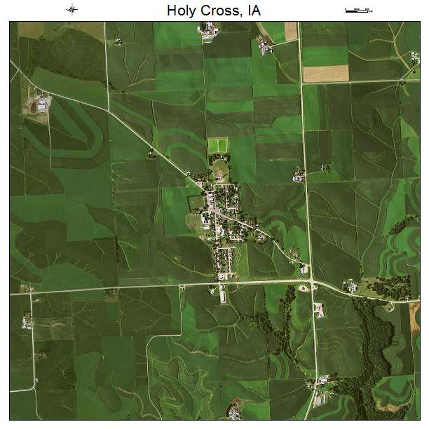 Holy Cross, IA air photo map