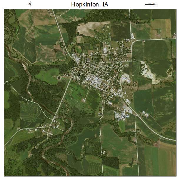 Hopkinton, IA air photo map