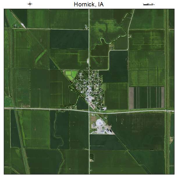 Hornick, IA air photo map