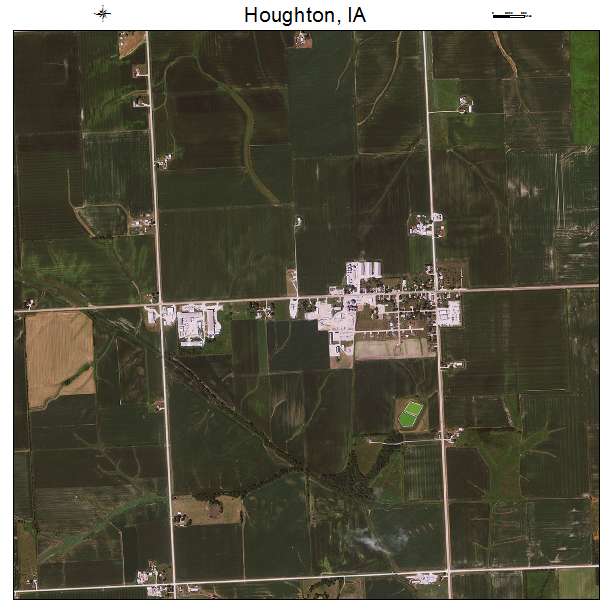 Houghton, IA air photo map