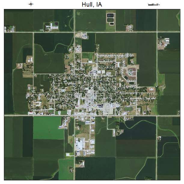 Hull, IA air photo map