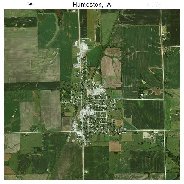 Humeston, IA air photo map