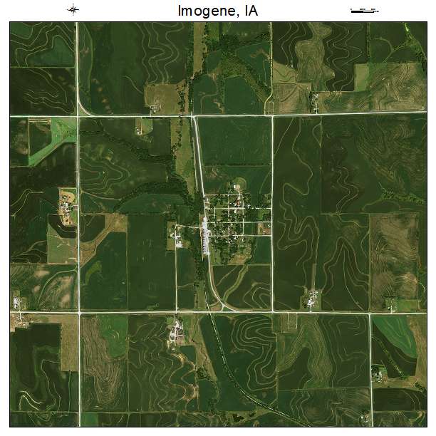 Imogene, IA air photo map