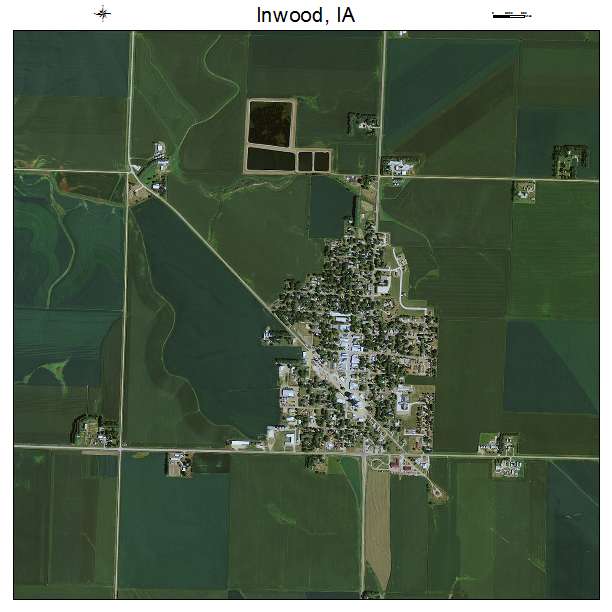 Inwood, IA air photo map