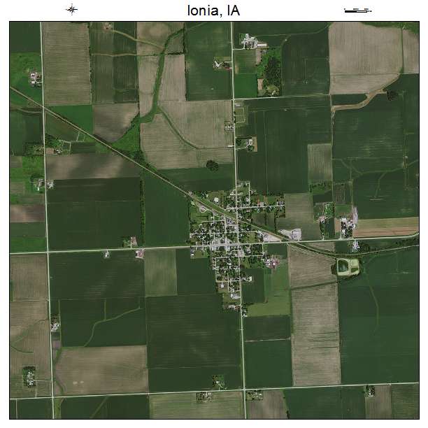 Ionia, IA air photo map
