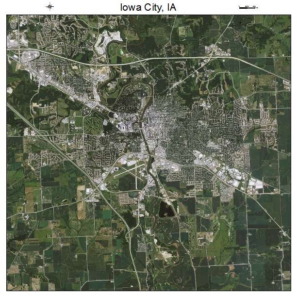 Iowa City, IA air photo map