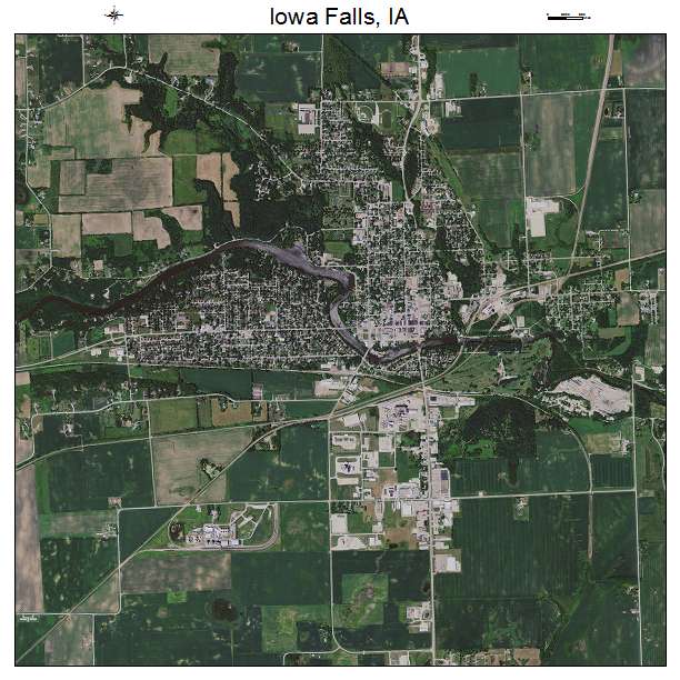 Iowa Falls, IA air photo map
