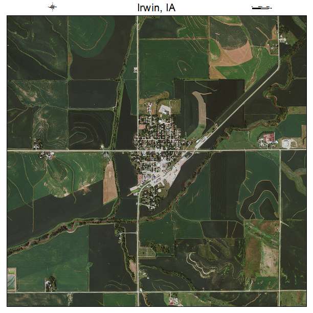 Irwin, IA air photo map