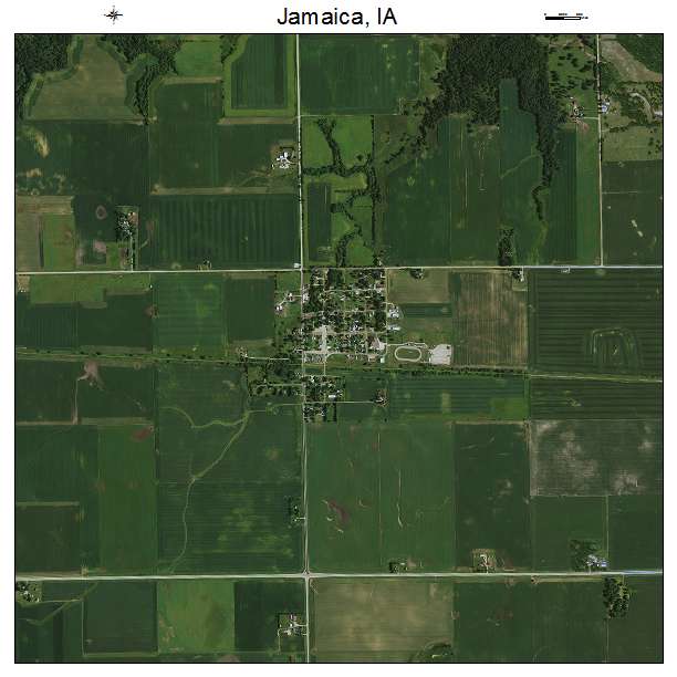 Jamaica, IA air photo map