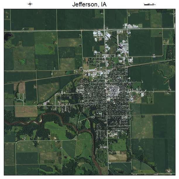 Jefferson, IA air photo map
