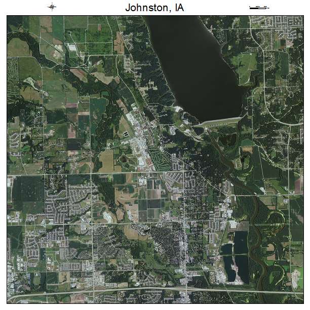 Johnston, IA air photo map