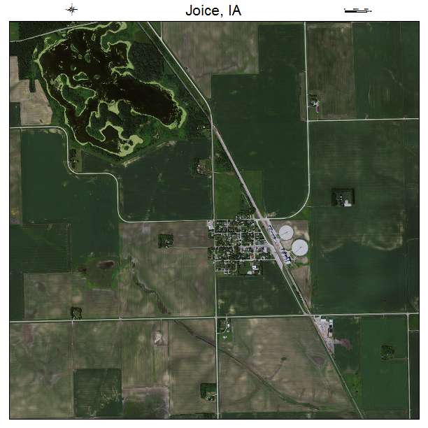 Joice, IA air photo map