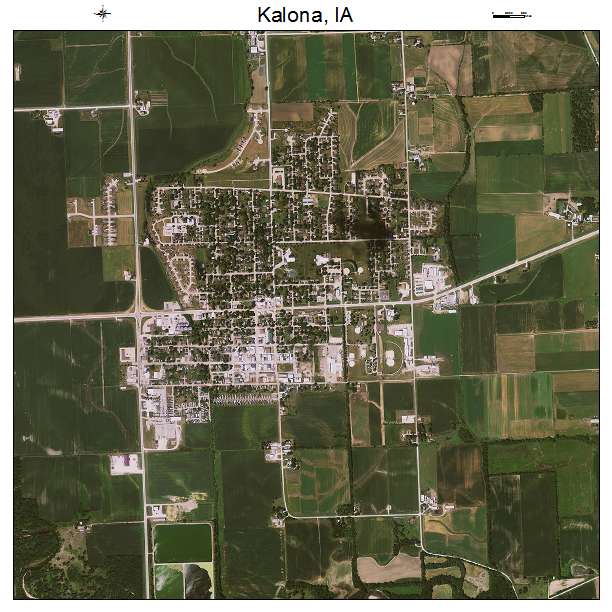 Kalona, IA air photo map