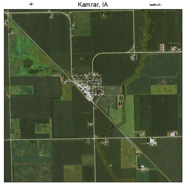 Kamrar, IA air photo map