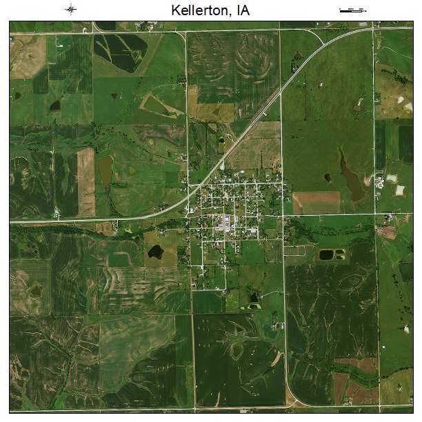 Kellerton, IA air photo map