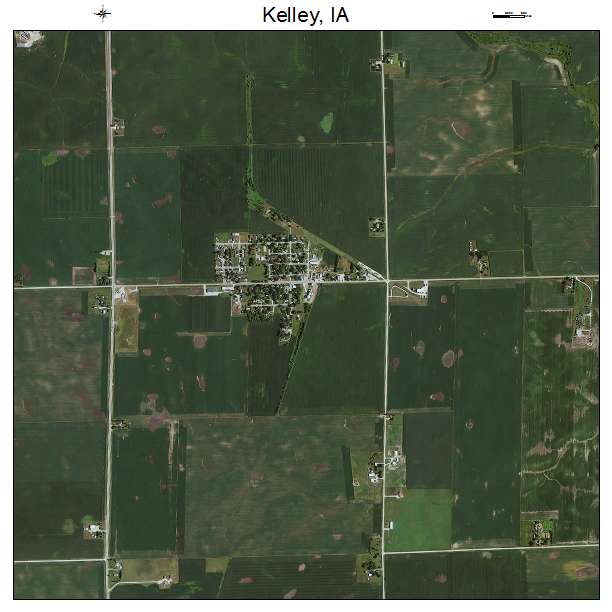 Kelley, IA air photo map