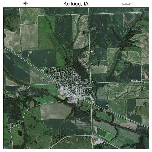 Kellogg, IA air photo map
