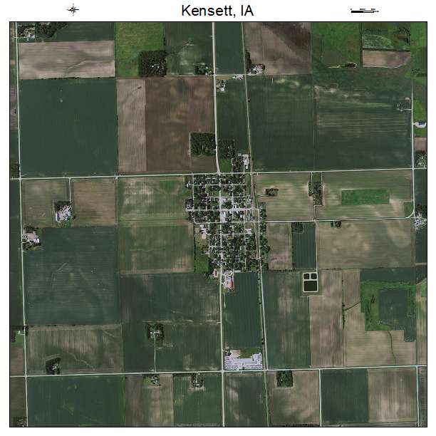 Kensett, IA air photo map