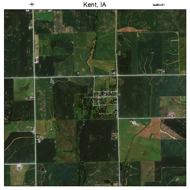 Kent, IA air photo map