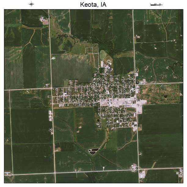 Keota, IA air photo map