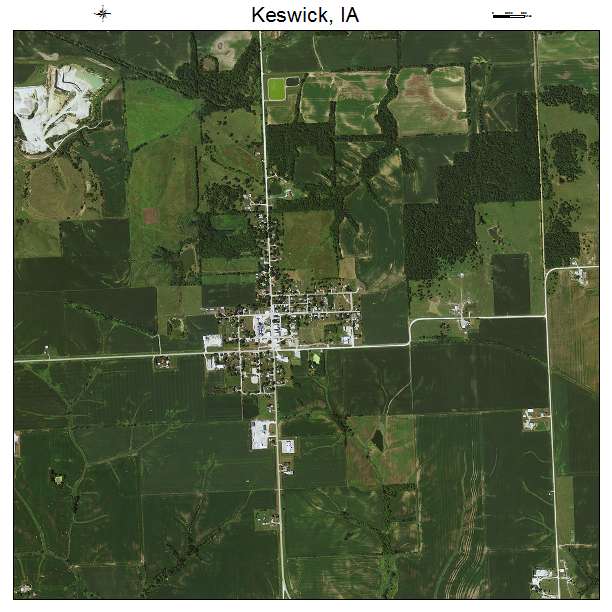 Keswick, IA air photo map